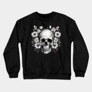 Skull with flowers Crewneck Sweatshirt